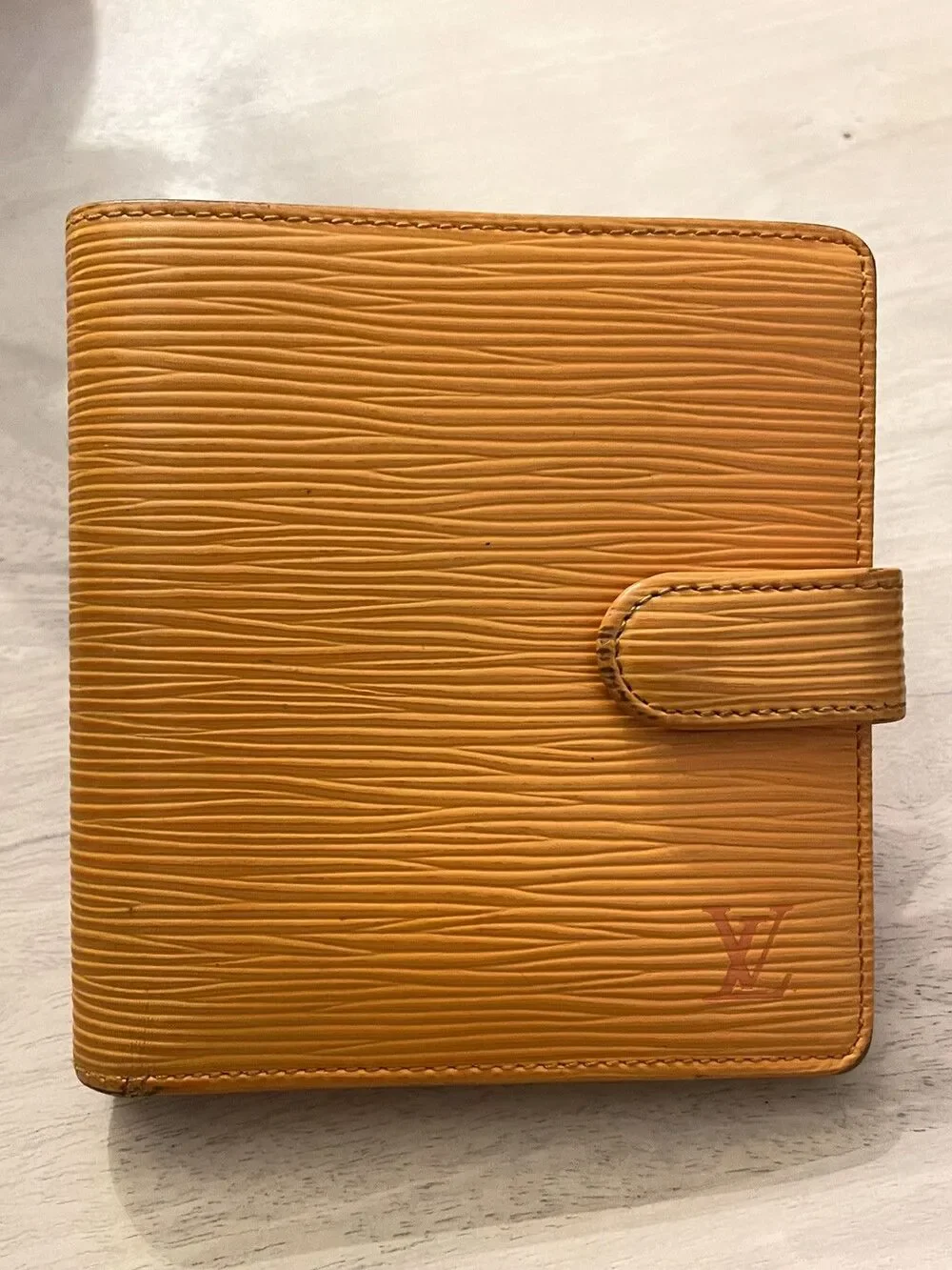 Louis Vuitton yellow epi wallet